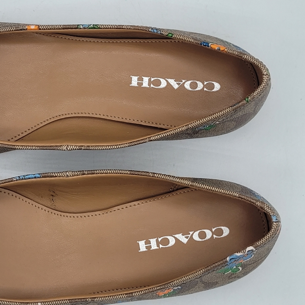 Coach Leila Ballet flats Signature C And Floral Design Size 6M - Picture 11 of 16